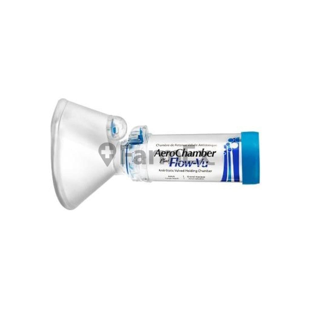 AeroChamber Plus Color Azul Adulto x 1 unidad Farmex-Fonasa-Persistente